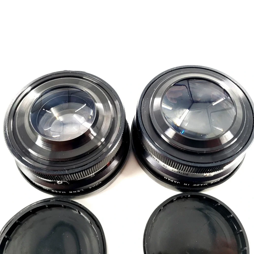 Yashikor Aux Telephoto & Wide Angle 1:4 Lenses Y004 w/ Covers & Skylight Filters